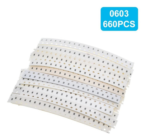 Kit Resistencias Smd 0603 660pcs 1ohm - 1mohm 33val X 20pcs