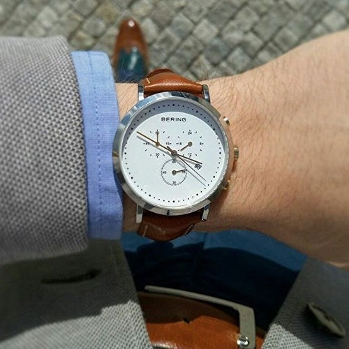 Reloj Bering Men Watch Polished Silver 10540-504