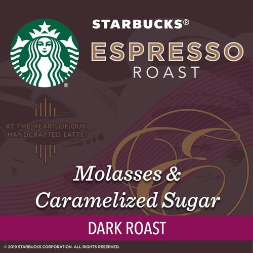 Starbucks Espresso Dark Roast Cafe Grano Entero 532 2 Pack