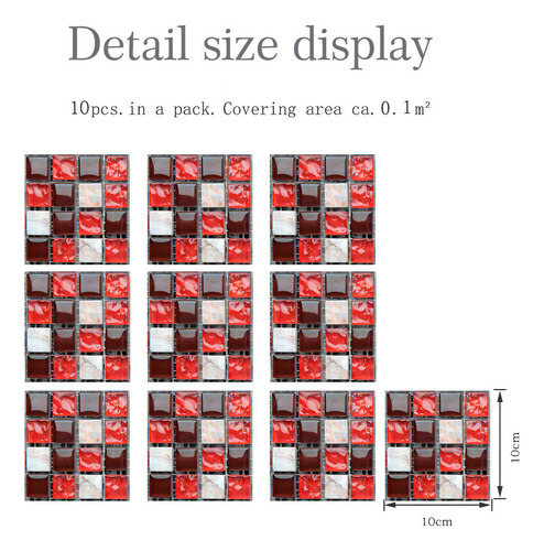 Pegatinas de cristal para bricolaje en forma de S, 10 pegatinas de pared de color A
