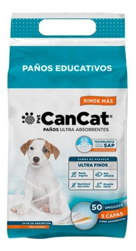 Paños De Entrenamiento Para Perro Premium X 50 Un Cancat
