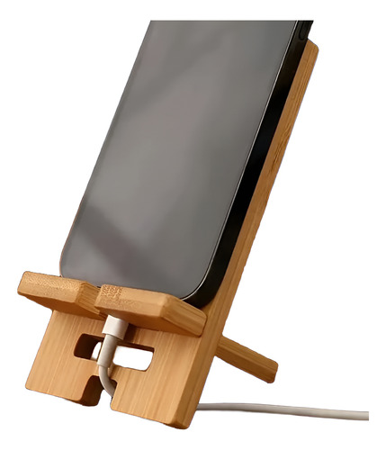 Soporte Base De Madera Para Celular Y Tablet