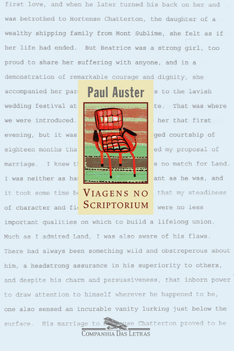 Viagens no scriptorium, de Auster, Paul. Editorial Companhia das Letras, capa mole em português, 2007