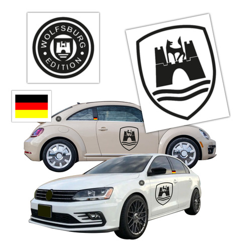 Kit Stickers Calcomanía Edition Vw Wolfburg Bandera Alemania