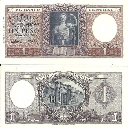 Billete De Un Peso Moneda Nacional (argentina 1947).
