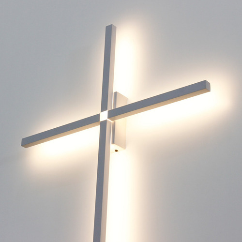Luminária Arandela Led Indireta 1 Metro Luminalux Fit Cruz Branco