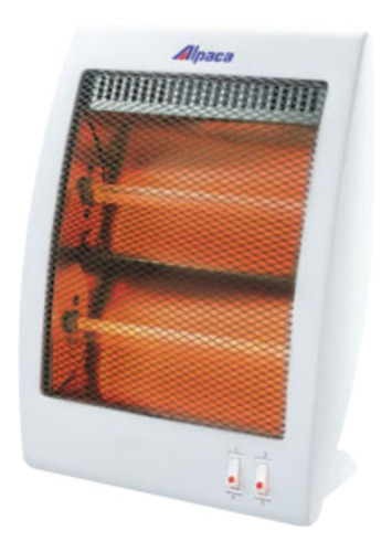 Estufa Electrica Alpaca Cuarzo 2 Velas Corte Seguridad 800w Color Gris