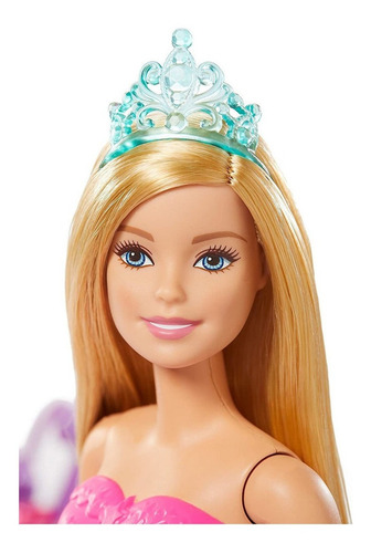 Imagen 2 de 4 de Barbie Dreamtopia princesa con carruaje Mattel GJK53