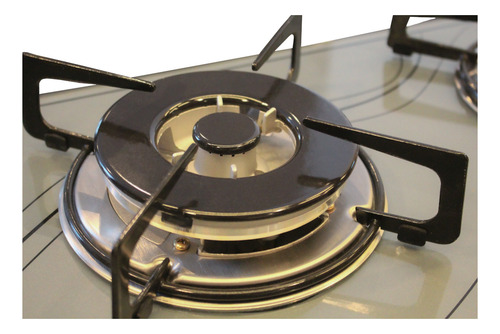 Fogão Cooktop 5 Bocas Tripla Chama Safanelli Cor Cinza-perolado