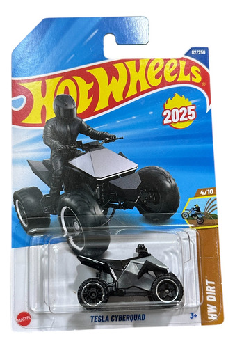 Hotwheels Tesla Cyberquad 984a Gris Oscuro