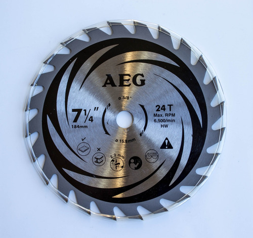 Disco Para Sierra Circular 7-1/4 (184mm) 24 Dientes C/madera