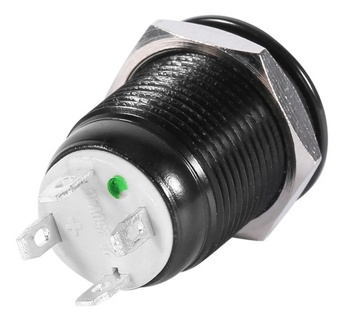 Coche 12mm Luz Led Momentaria Pulsador Interruptor De Altern