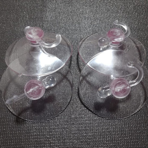 Imagen 2 de 4 de Chupas Para Vidrio 9cm Ø Con Gancho, 4 Unds Ventosa Vidrio