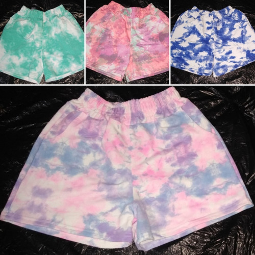 Shorts Oversize Tie Dye Mayor Y Menor Para Mujer Jogger