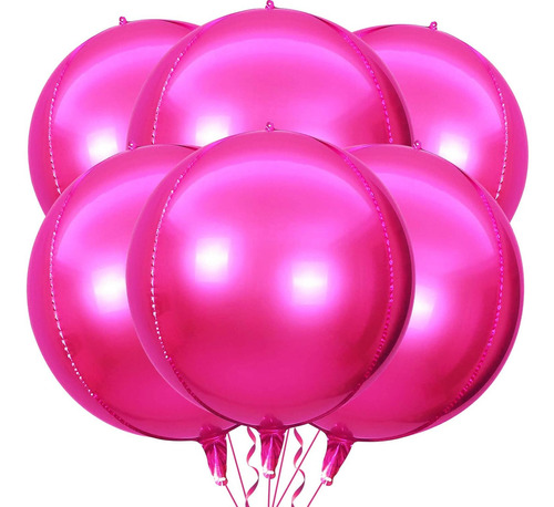 15 Pcs Globos De Lámina Metálica 4d De 22 Pulgadas Color Rose Red