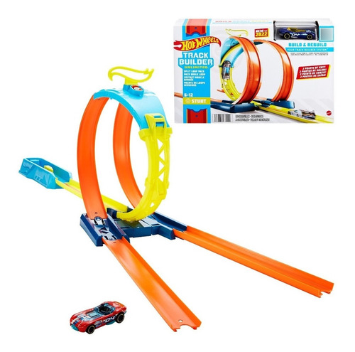 Hot Wheels Track Builder Pista De Juguete Pack Doble Loop