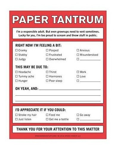 Knock Knock Paper Tantrum Nifty Note - Knock Knock, De Knock Kn. Editorial Knock Knock En Inglés