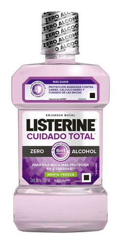 Enjuague Bucal Listerine Cuidado Total Zero Alcohol 250ml