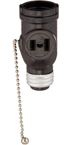 Leviton Adaptador Portalámparas Con Cadena De Encendido 1406