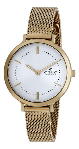 Relógio Feminino Oslo Ofgsss9t0020 S1kx Slim Dourado