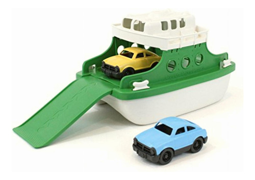 Green Toys Ferry Boat Bathtub Toy, Green/white, 10 X 6.6 X