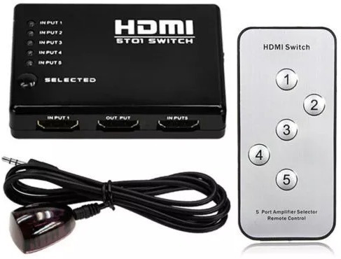 Switch Selector Hdmi 5 Puertos Hd 1080p Conmutador Splitter