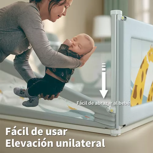 Barrera de Cama para bebé 1.8M, Barrera de Seguridad niños, Seguridad  anticaídas infantil, Altura Ajustable