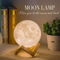 Comprar Lampara De Luna, Balkwan Impresion 3d Luz De Luna Utiliza