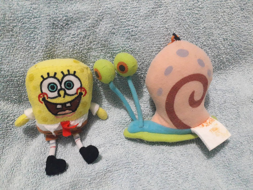 Gary Y Bob Esponja Peluches 10 Y 14 Cm 