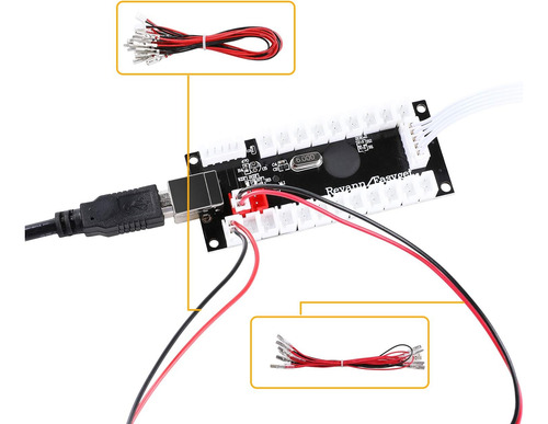 Qenker Kit De Bricolaje Led Arcade Para 2 Jugadores Para Usb