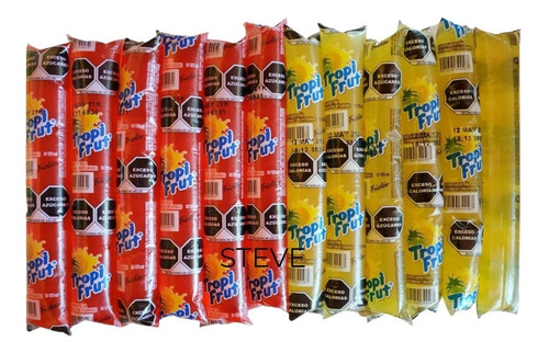 10 Bolsas Con 12 Bolis (vallefrut) Sabor Al Azar Tropifrut