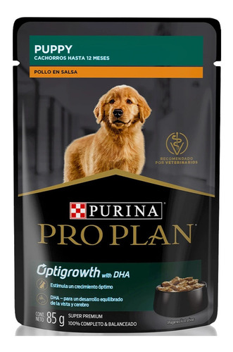Imagen 1 de 1 de Alimento Pro Plan Cachorro Puppy Pollo En Salsa 85gr