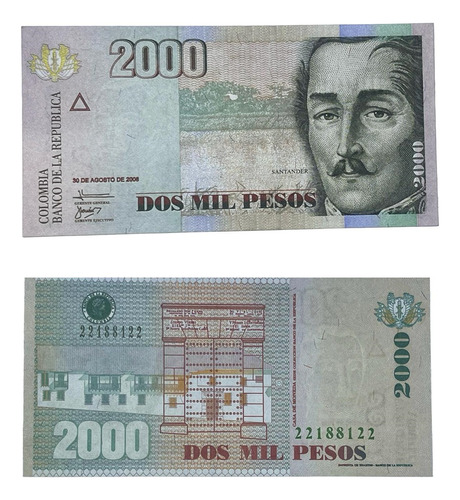 Billete Radar Antigua Familia 2000 Pesos Capicua Excelente 