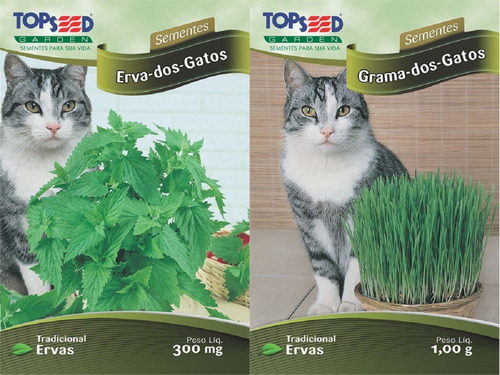 Imagem 1 de 10 de Sementes Grama E Erva Dos Gatos 2 Env 1470 A 1600 Sementes