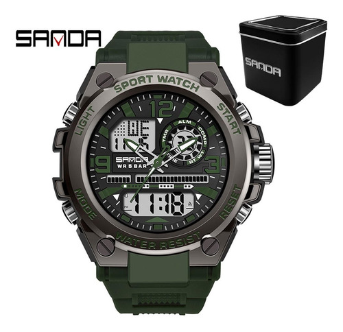 Reloj Hombre Sanda 6024 Military Waterproof Original