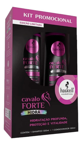 Kit C/ 2 Haskell Cavalo Forte Hidra Shampoo 500ml