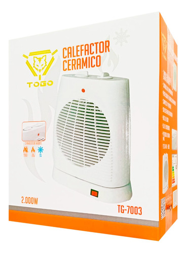 Termoventilador 2000w 3 Niveles De Ajuste / Togo Mod Tg-7003