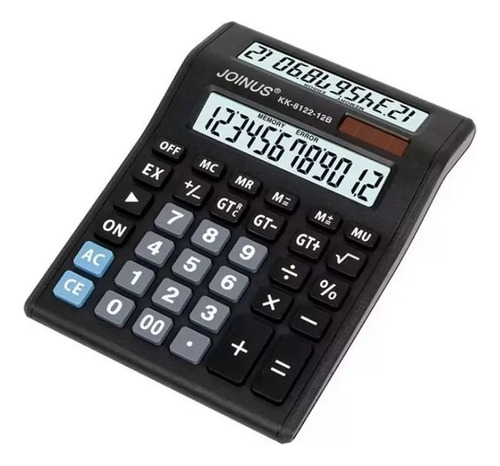 Calculadora Doble Pantalla Lcd A Pila Kk-8122-12