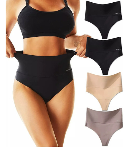 Tanga De Cintura Alta Y Delgada Para Mujer, Conjunto De Ropa