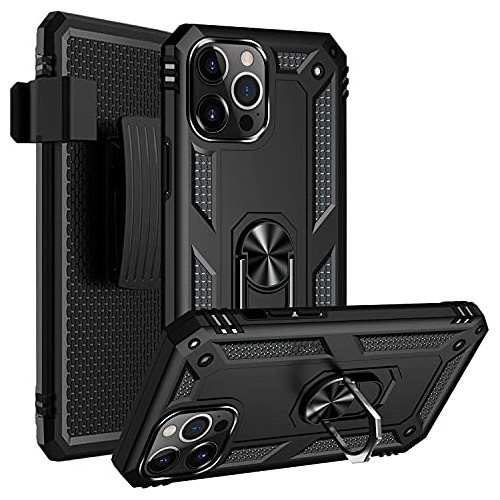 Funda Para iPhone 13 Pro Max 6.7 Pulgada 2021 Negro Rugos-02