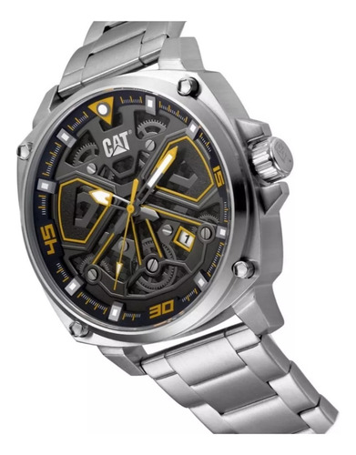 Imagen 2 de 7 de Reloj Caterpillar Hombre Tokio Malla Acero Sumergible Wr100m