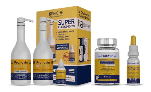 Kit Pronovin Kpriche Crescimento Capilar Super Tratamento 