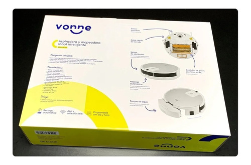 Aspiradora Robot Inteligente Vonne Barre Trapea Programable