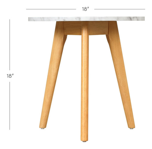 Mesa Auxiliar O Auxiliar Patas De Madera Maciza Amalia,...