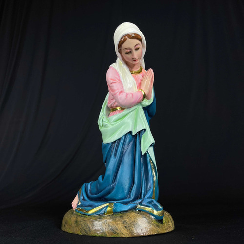 Imagen 5 de 5 de Set De San José Y Virgen Maria Pasta Fina Óleo 30cm