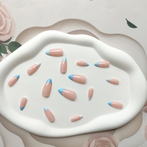 24 Piezas De Punta Francesa Prensa En Las Uñas Uñas Falsas R