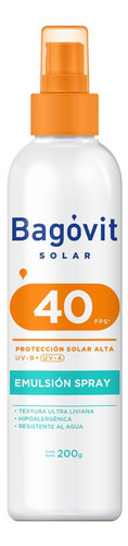 Bagovit Protector Solar Emulsión Corporal Facial Spray Fps40