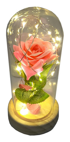 Luminária Rosa Encantada A Bela E A Fera 11cm 23cm