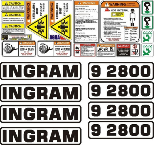 Calcomanías Ingram  9-2800  Con Preventivos Originales