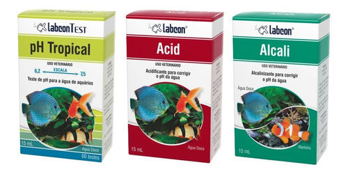 Kit Alcon Teste Ph E Corretor Acid E Alcali - Labcon